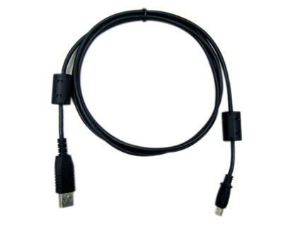 Mini B 5 pin plug to USB A plug Cable with Ferrite Core on both ends Cable