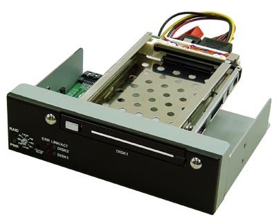 Dual SATA RAID Storage with one Mobile Rack Dual SATA RAID Storage with one Mobile Rack