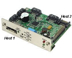 2 to 4 SATA RAID Controller with port selector