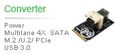 Converter | Mini SAS HD (SFF-8643) 4i plug to PCIe M.2