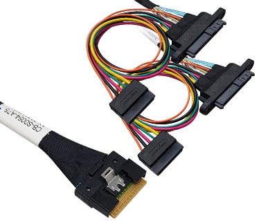 なー④ SFF-8654 8i to 8xSATA forward breakout 100cm 39-in long SAS