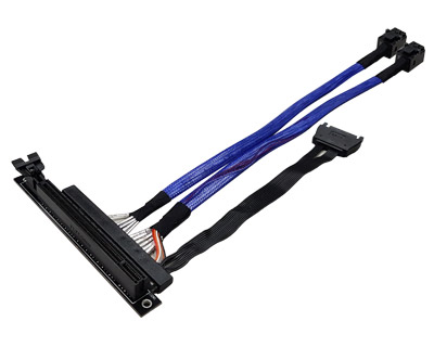 Mini SAS HD (SFF-8643) 8i (two 4i) plug to PCIe x8 Slot Cable w