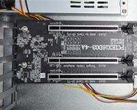 External PCIe Gen 4 x16 to two PCIe x8 Expansion Docking Enclosure